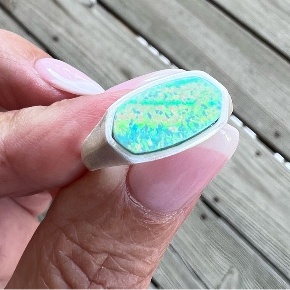 NWT Kendra Scott Mel Ring RARE Mint Opal & Silver Perfectly Beautiful Retired! - Picture 3 of 12